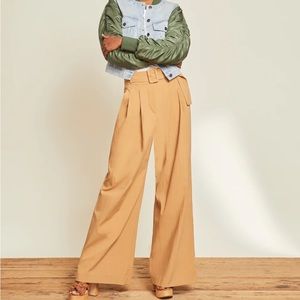 Veronica Beard Maliyah wide leg pant camel